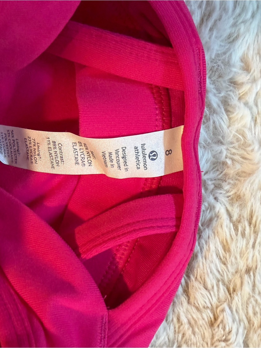 lululemon athletica Bright Pink Supportive Sports Bra
